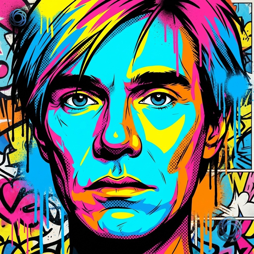 بوب آرت جرافيتي | Pop Art Graffiti Portrait