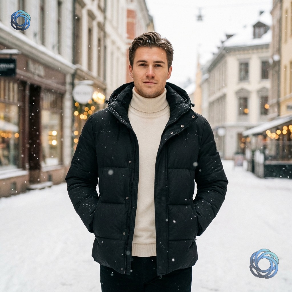 بورتريه شتوي بجاكيت منفوخ | Winter Portrait Puffer Jacket