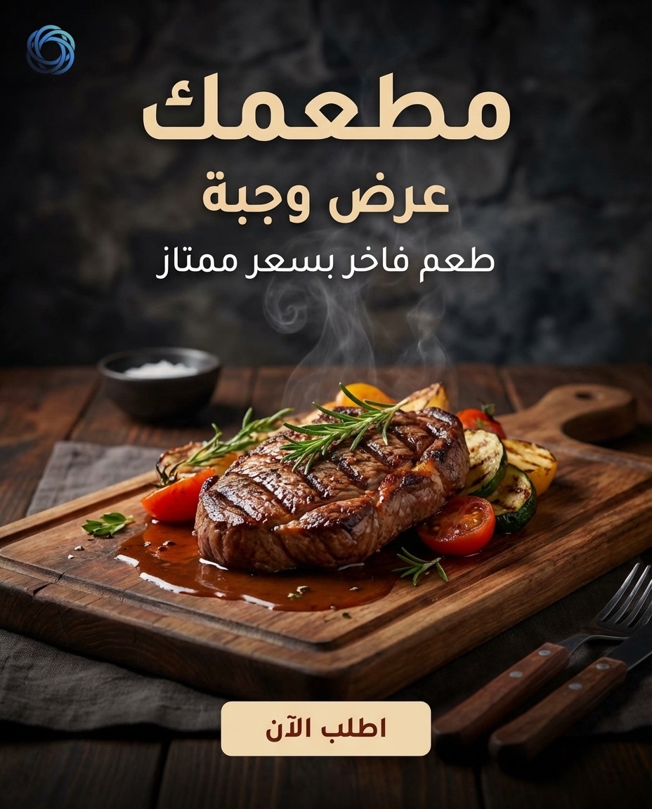 قالب إعلان مطعم: عرض وجبة (4:5)