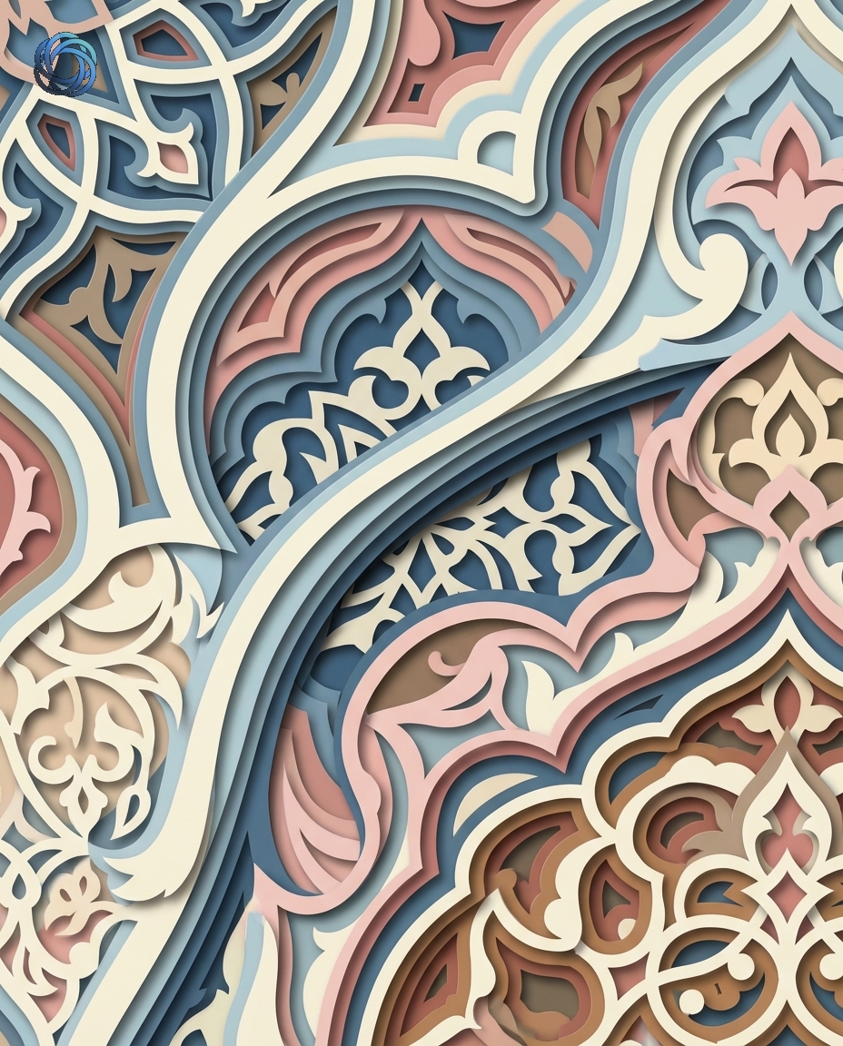 عربيسك Paper Cut بطبقات عميقة وظلال