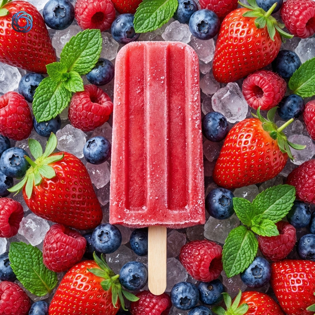 مثلجات التوت مع الفواكه | Berry Popsicle with Fruits