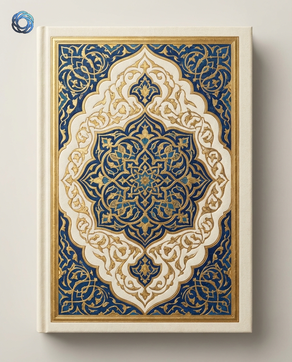غلاف كتاب بزخرفة إسلامية (بدون نص/عنوان)