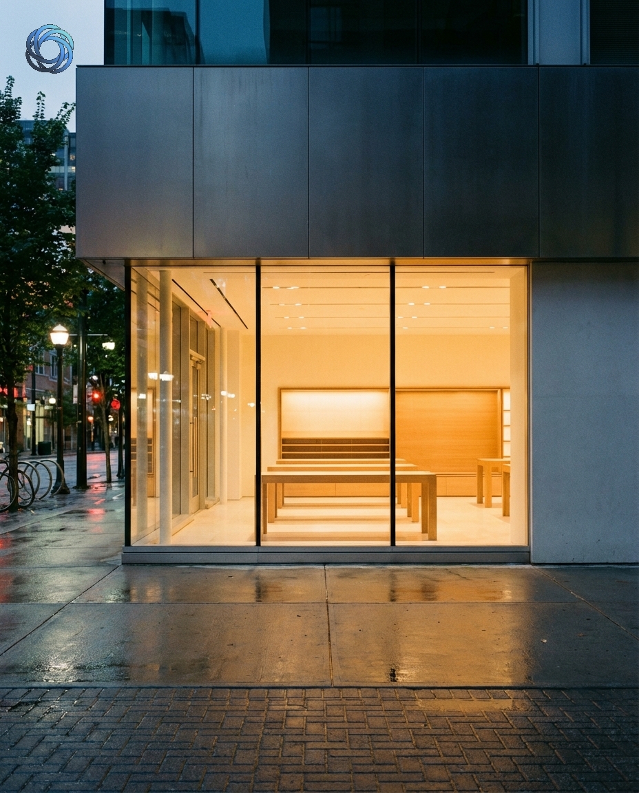 واجهة متجر زجاجية | Glass Storefront Mockup