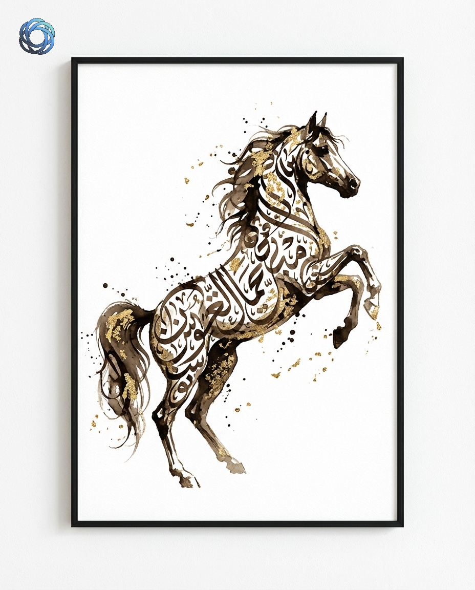الحصان العربي من الخط | Calligraphy Horse