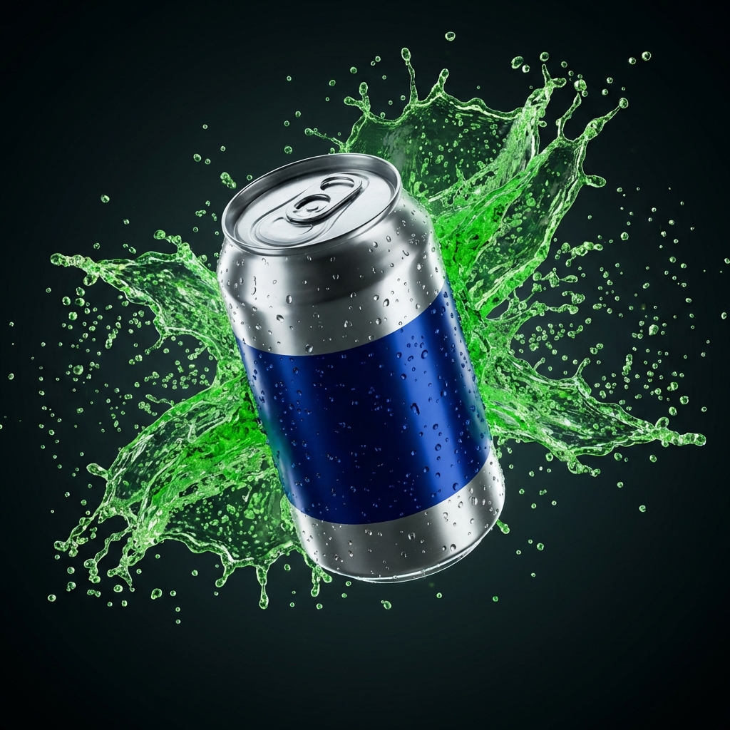 علبة مشروب غازي مع انفجار | Carbonated Can Splash