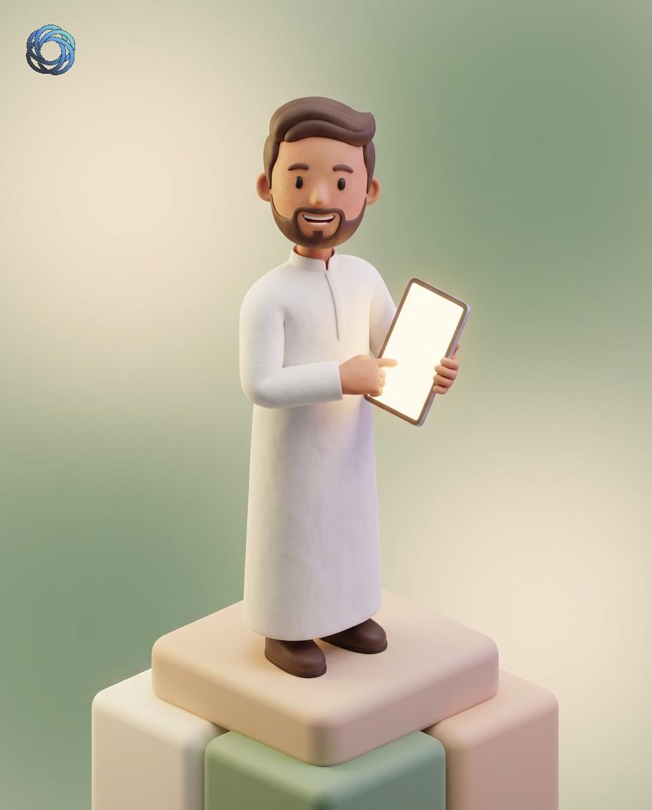 شخصية عربية ثلاثية الأبعاد (أسلوب بيكسار) | 3D Arab Character