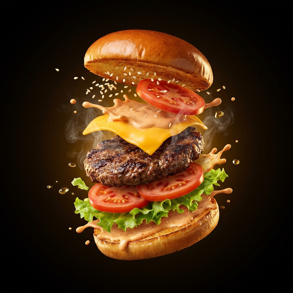 قالب انفجار المنتج الغذائي | Exploding Food Product Template