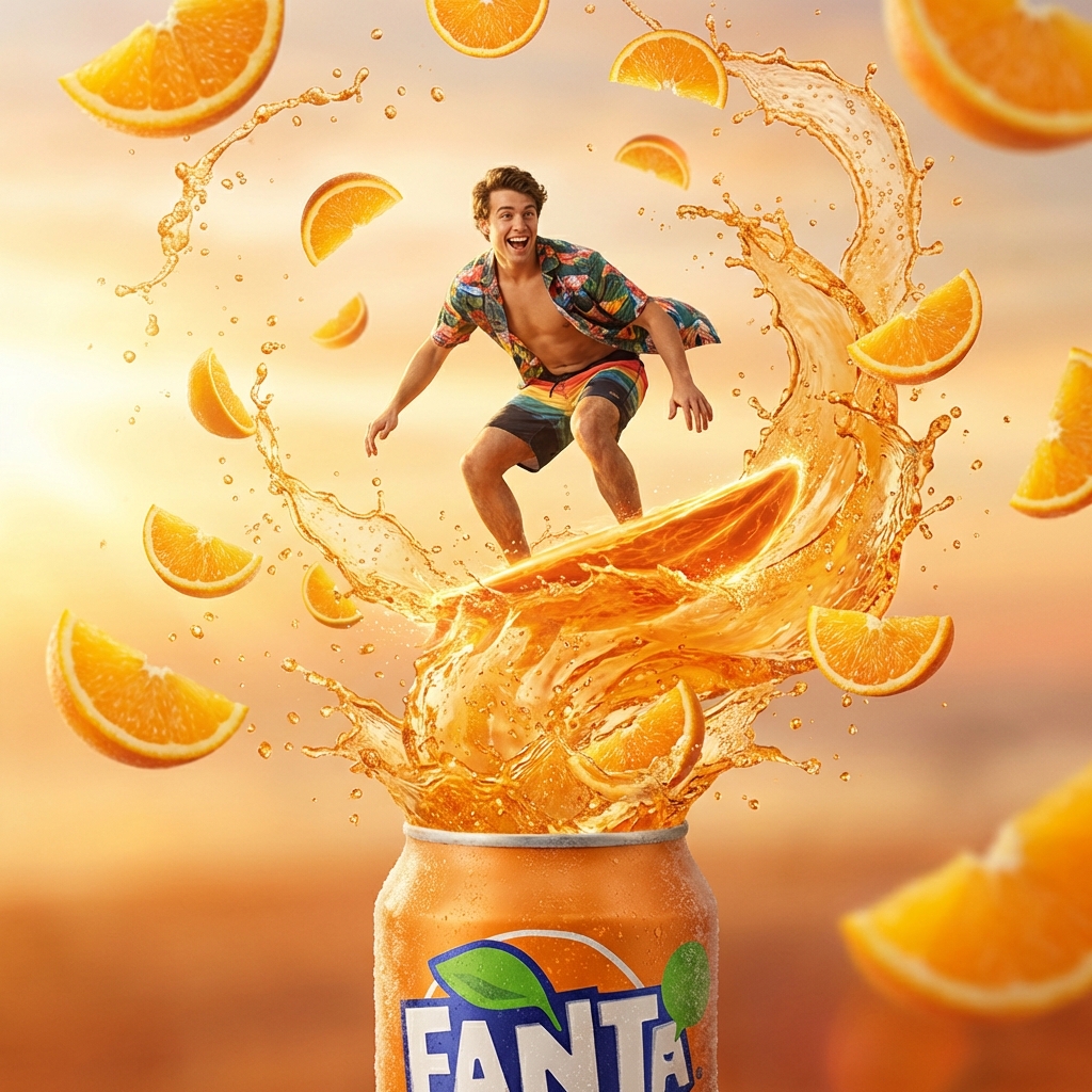 ركوب موجة الفانتا | Fanta Soda Wave Surfing