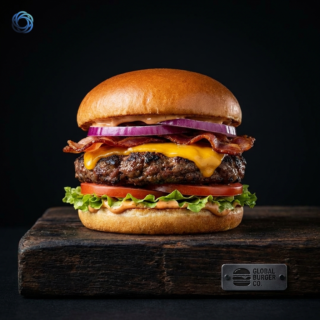 برغر فاخر Hero Shot | Burger Hero Shot