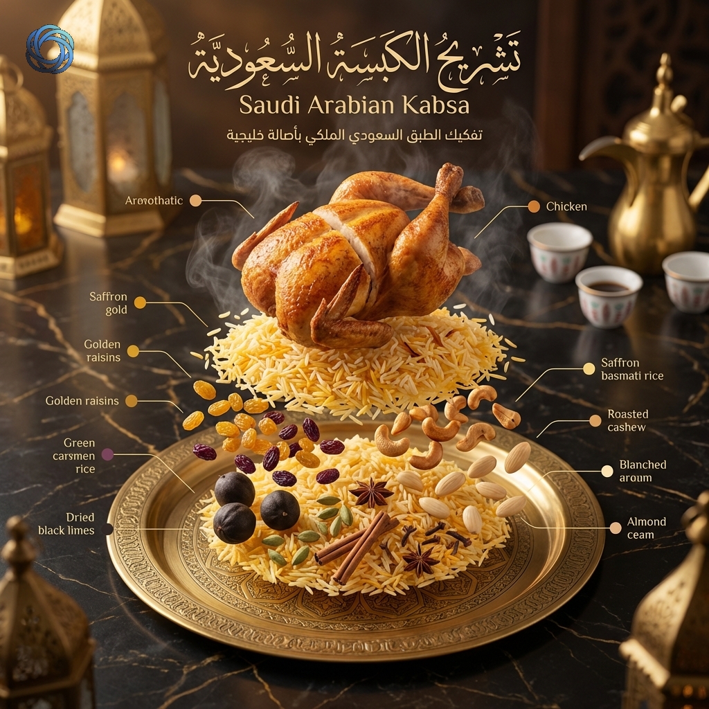 تشريح الكبسة السعودية | Saudi Kabsa Exploded View