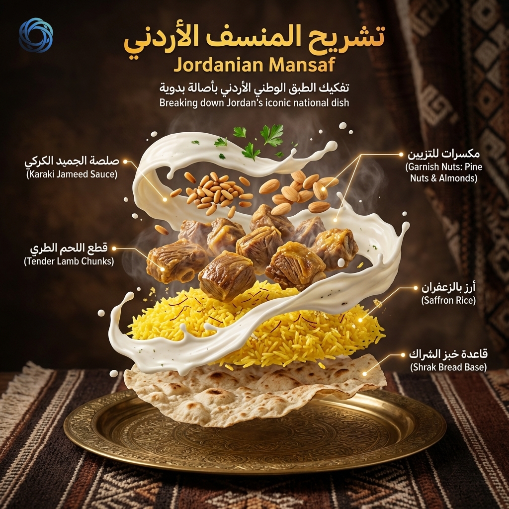 تشريح المنسف الأردني | Jordanian Mansaf Exploded View