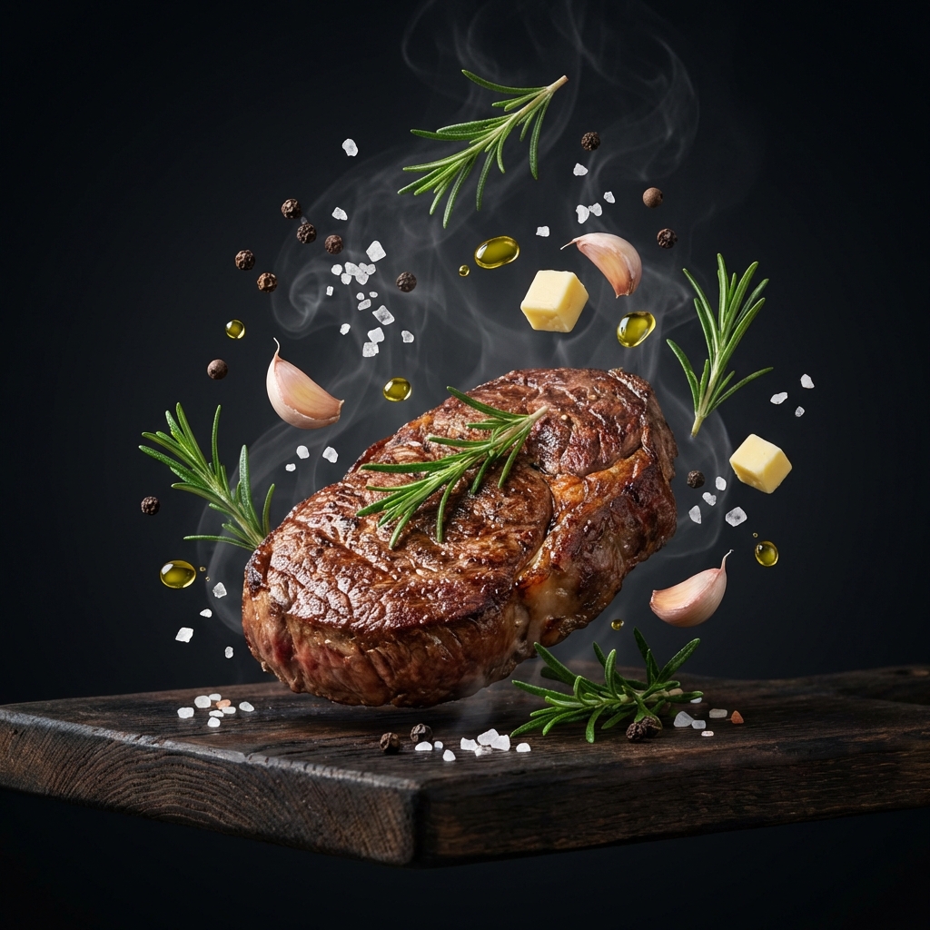 طعام مع مكونات تدور حوله | Food with Orbiting Ingredients