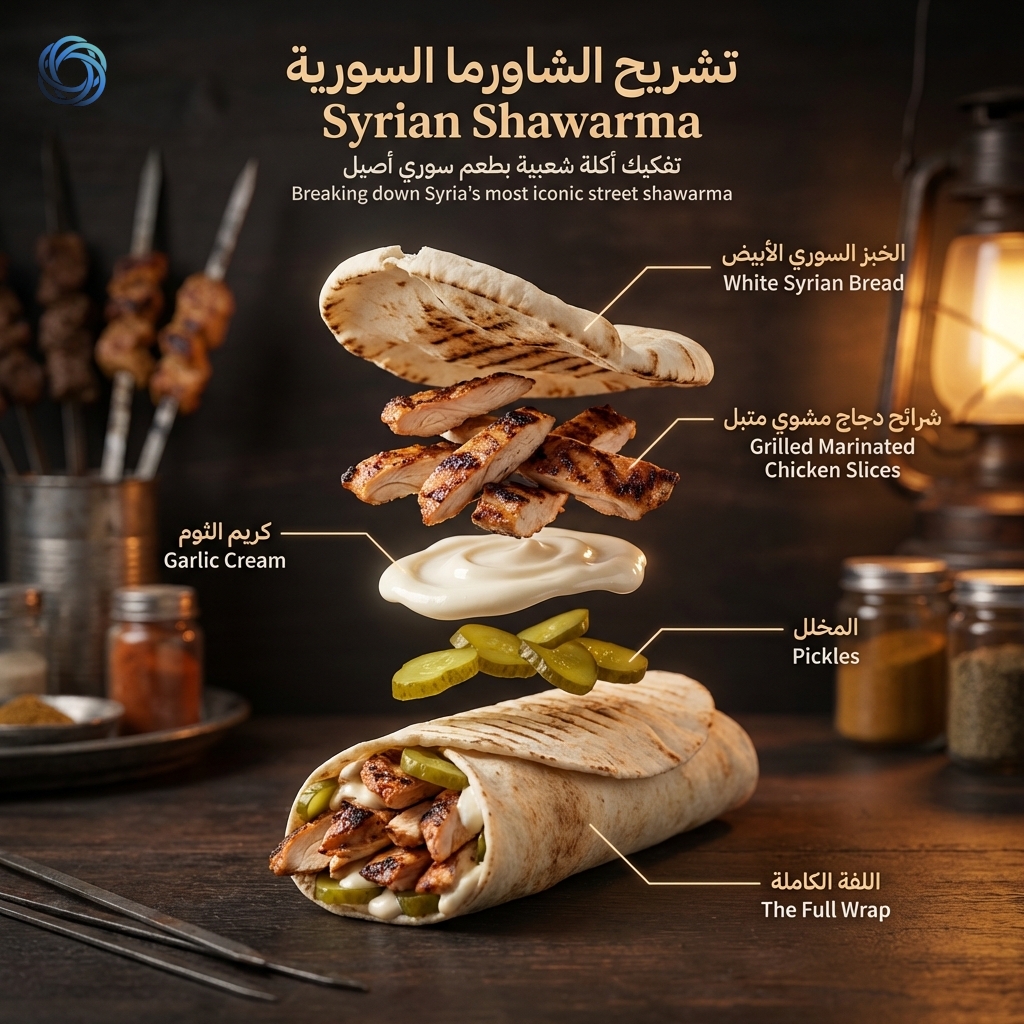 تشريح الشاورما السورية | Syrian Shawarma Exploded View
