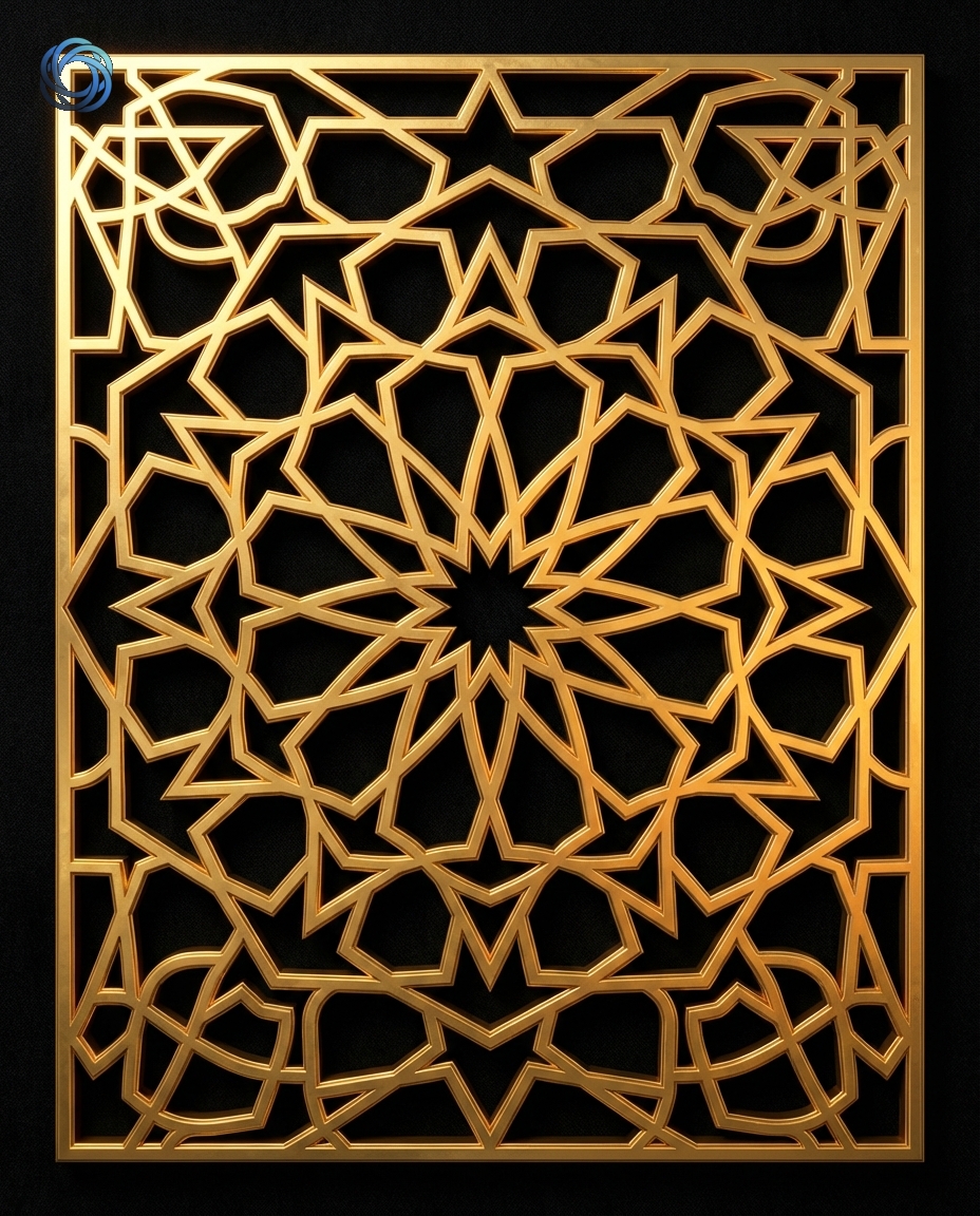 ماندالا إسلامية ذهبية | Golden Islamic Mandala