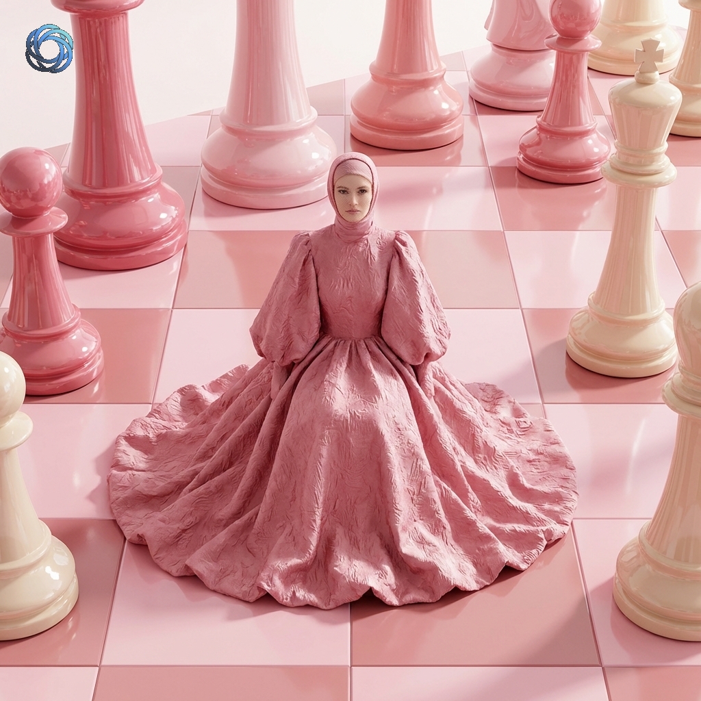 محجبة سريالية على رقعة الشطرنج | Surreal Hijabi on Chess Board