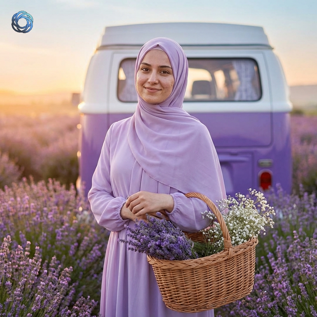 محجبة في حقل اللافندر | Hijabi in Lavender Field