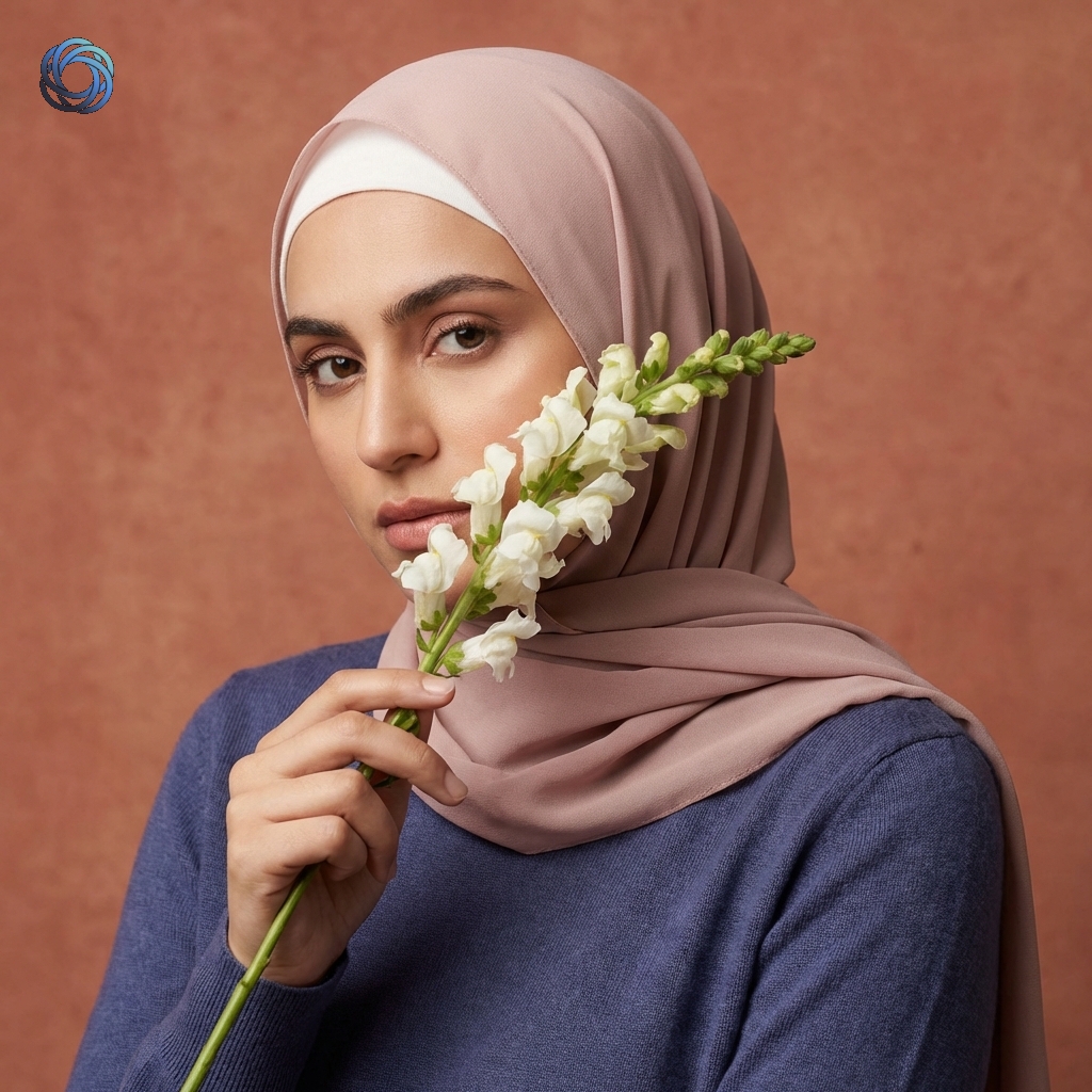 محجبة مع زهرة السناب دراجون | Hijabi with Snapdragon Flower