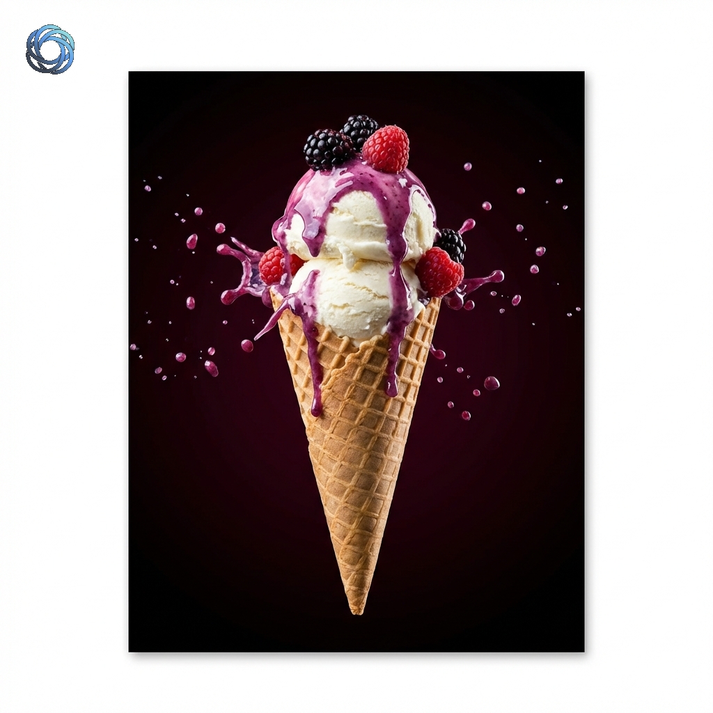 آيس كريم بانفجار بنفسجي | Ice Cream Purple Splash