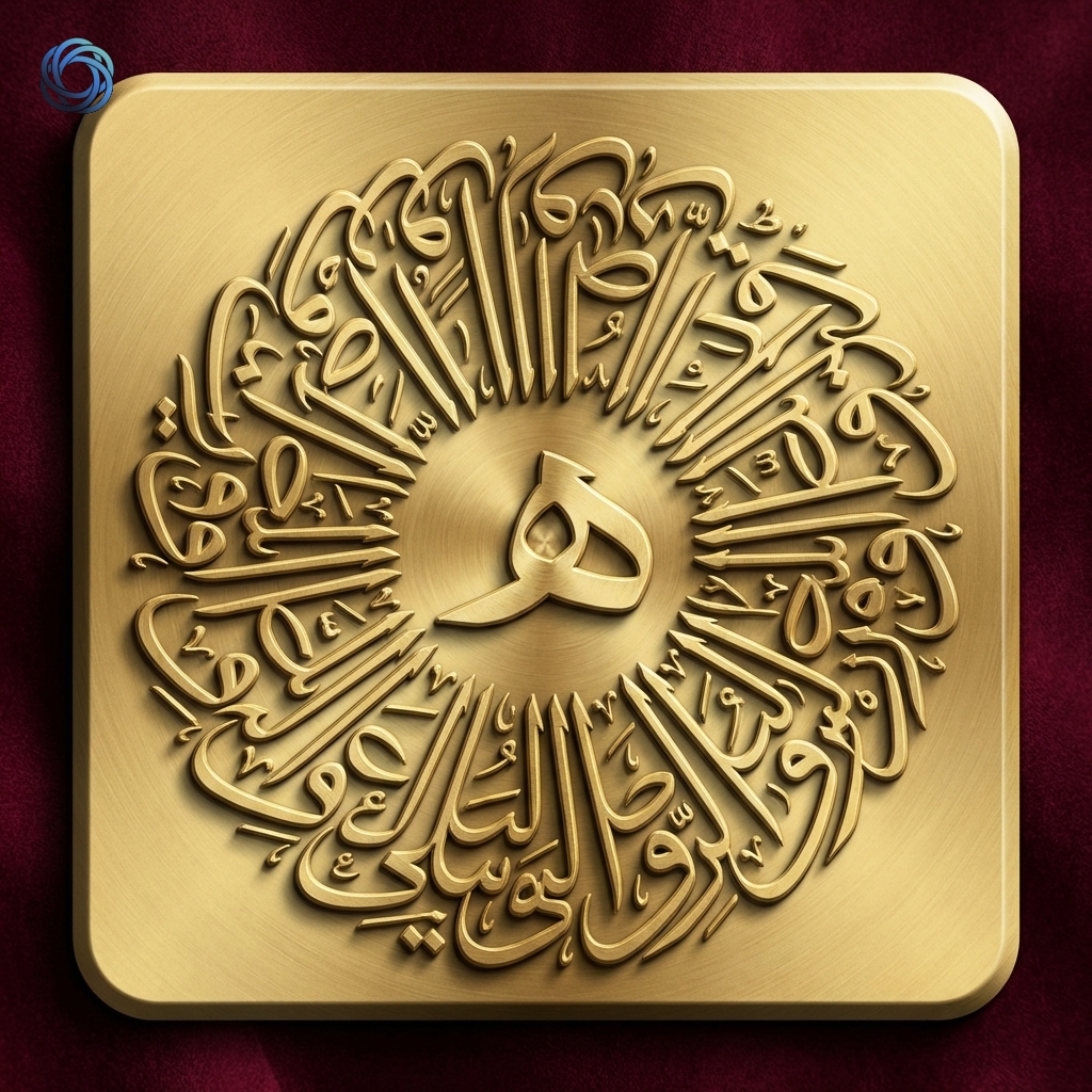 شعار حرف الهاء الماندالا | Arabic Letter Ha Mandala Logo