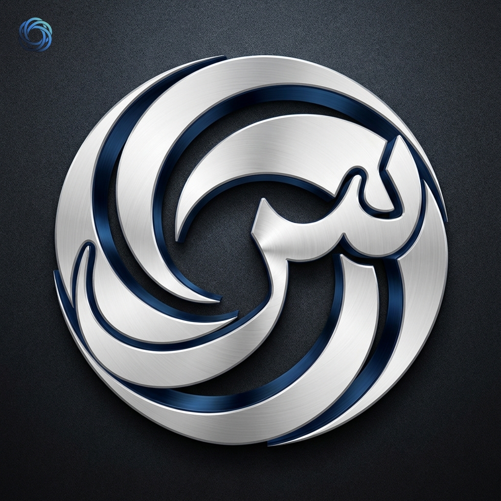 شعار حرف السين الفضي | Arabic Letter Seen Silver Logo