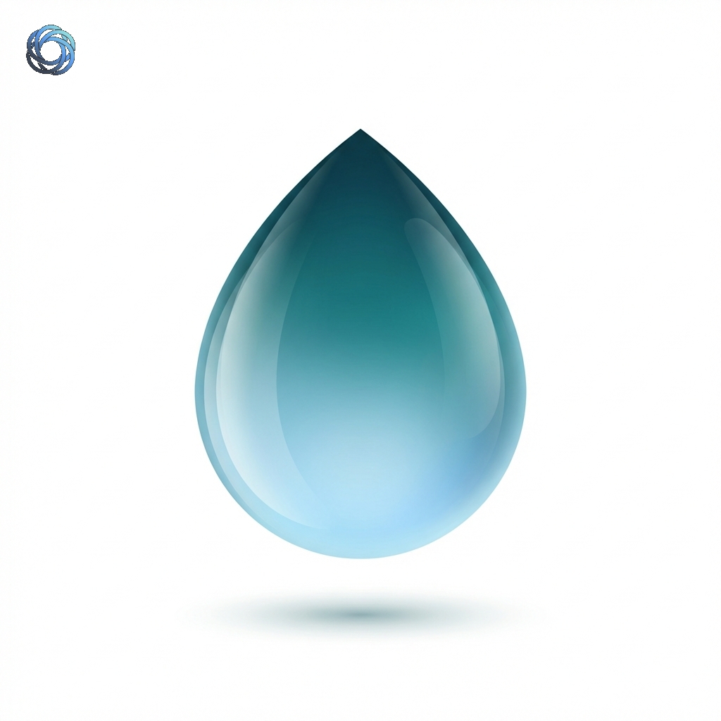 شعار قطرة ماء متدرجة 3D | Gradient Droplet 3D Logo