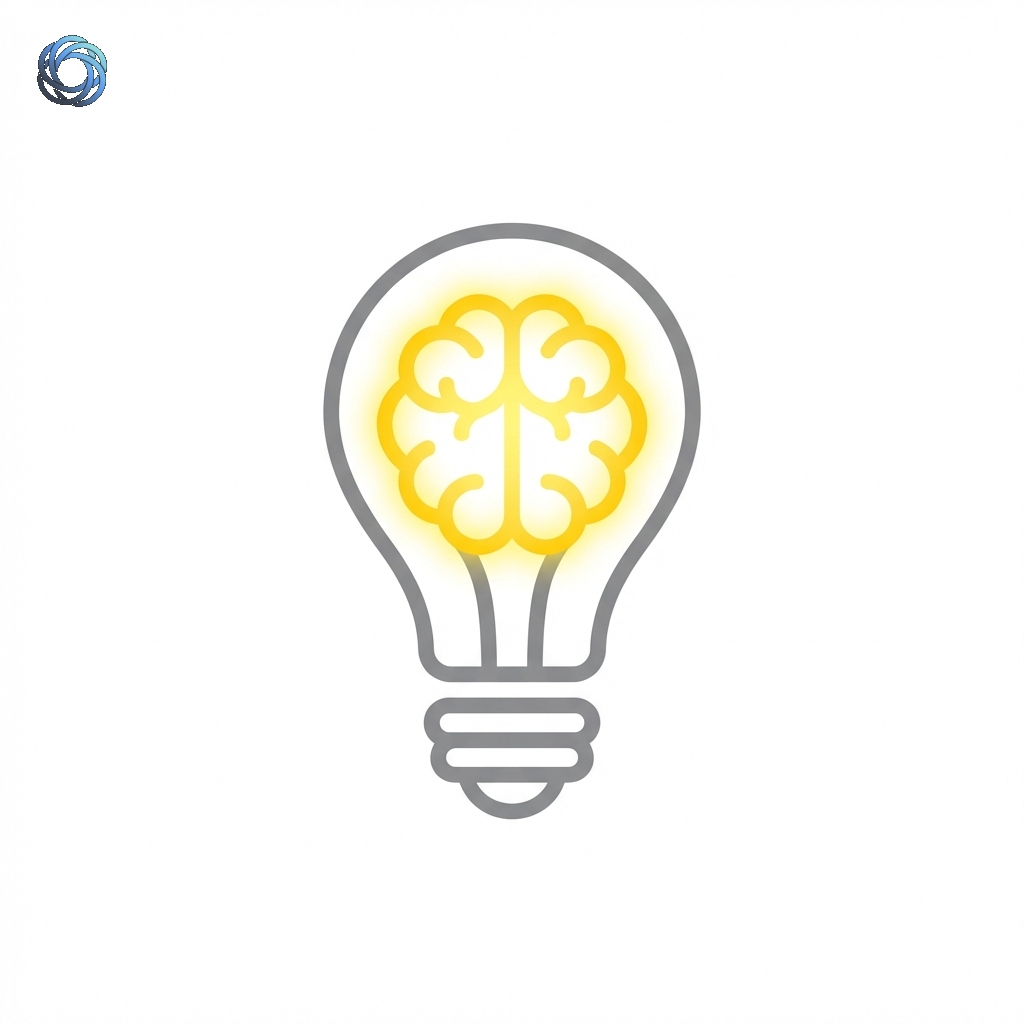 شعار لمبة الأفكار | Innovation Lightbulb Brain Logo