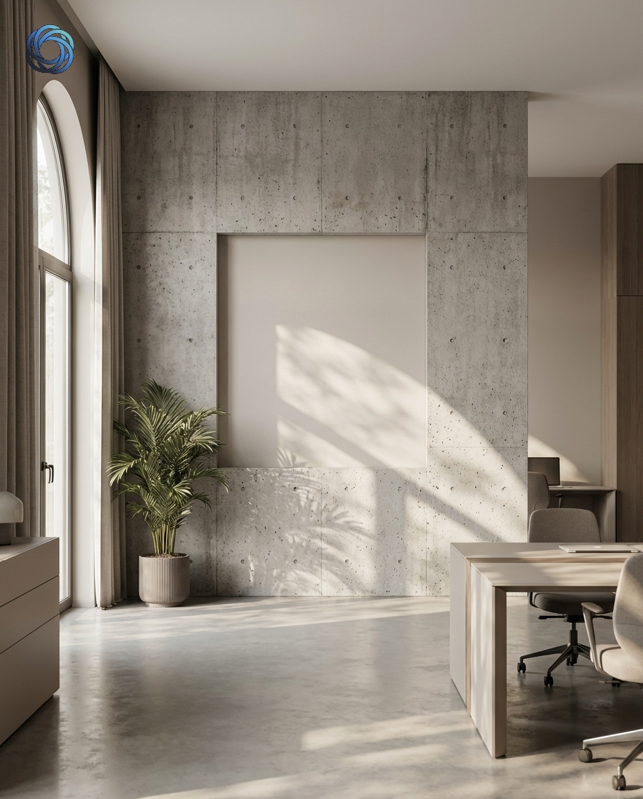 موك أب شعار على جدار | Logo Mockup Wall