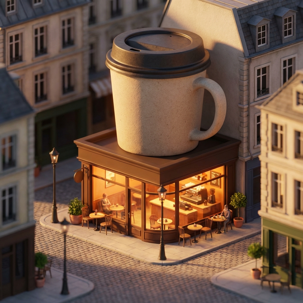 مقهى مصغر من منتج | Miniature Café Product