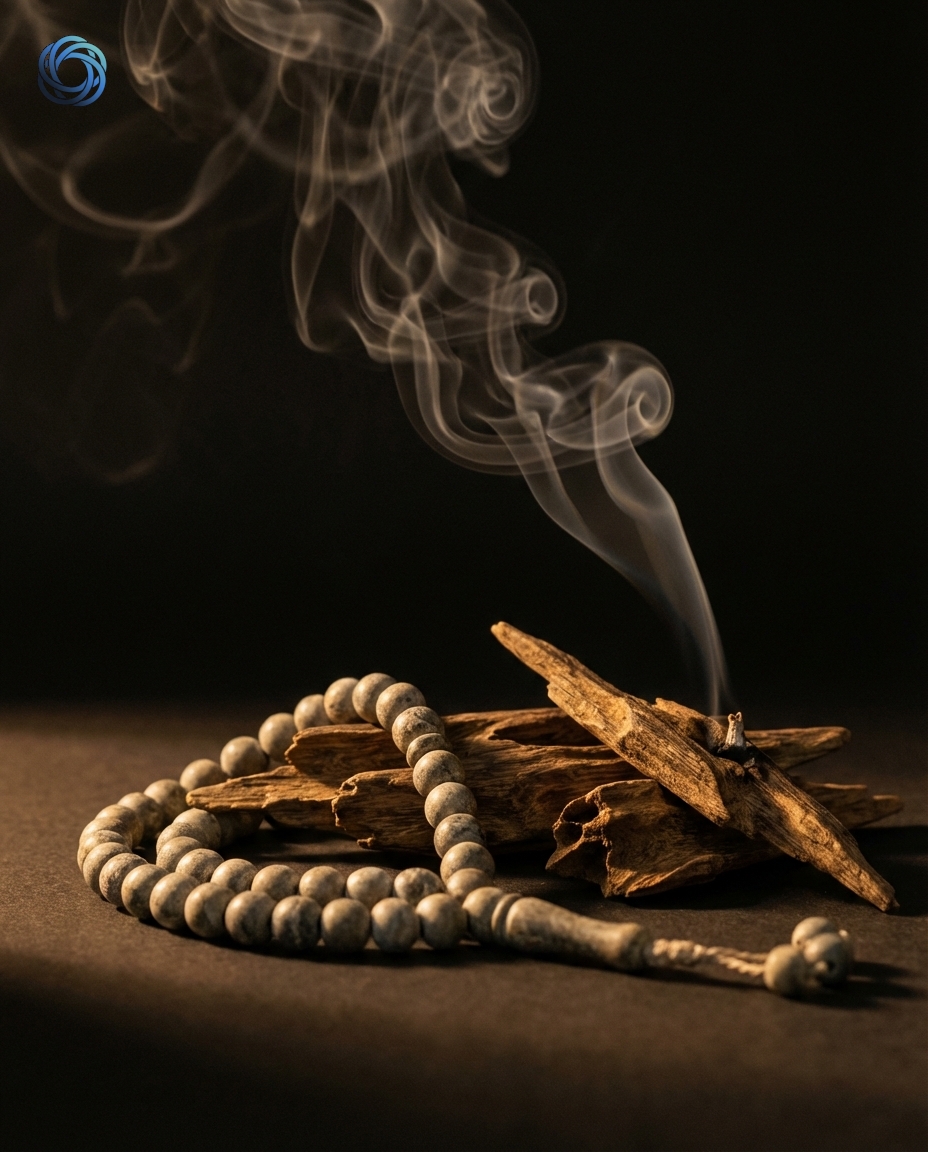 سبحة مع عود وبخور (مزاج دافئ)