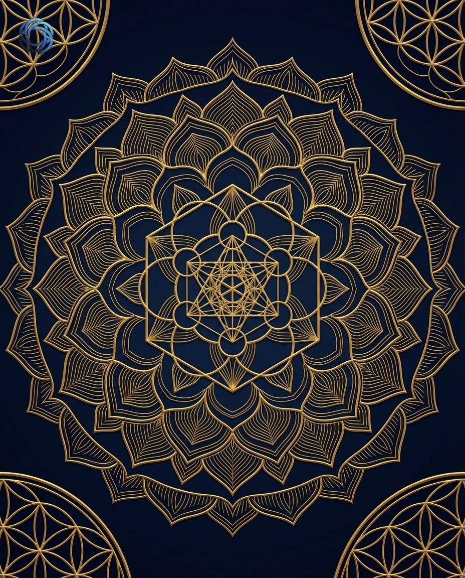 ماندالا هندسية ذهبية | Golden Geometric Mandala
