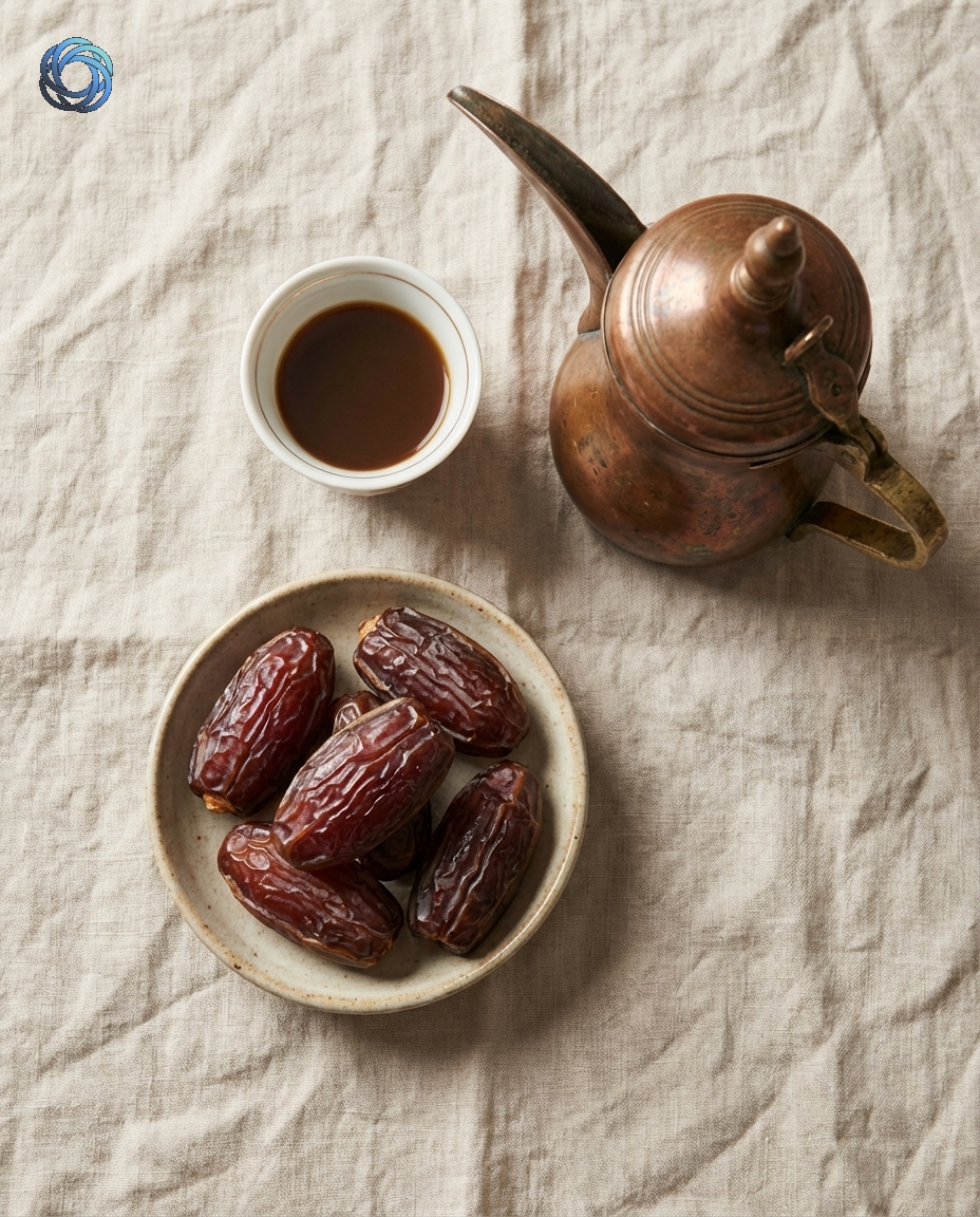 فلات لاي لإفطار رمضان: تمر + قهوة عربية